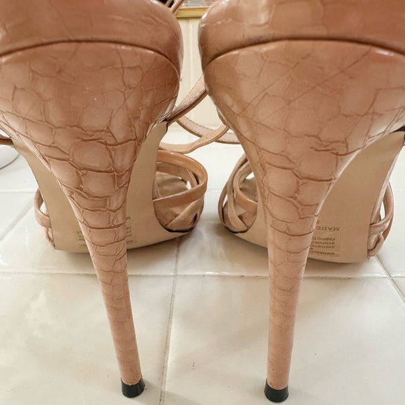 Never used!!! Steve Madden tan snake skin pattern stiletto heels! 4 inch heels! - Picture 5 of 8